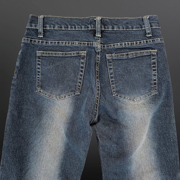 Y2K Embroidered Butterfly Jeans Bootcut Mid Rise Size 7 Fairy Boho Festival - Picture 8 of 8